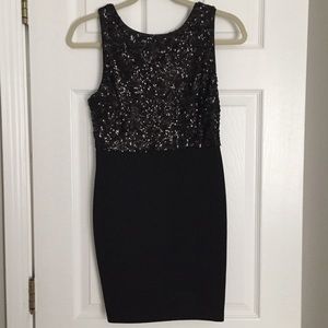 NWT Sexy Little Black Dress sequins back zipper
